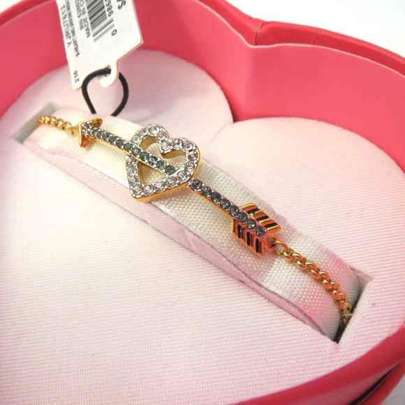 Juicy Couture Gold HEART & ARROW WISH Bracelet NWT - Picture 3 of 3